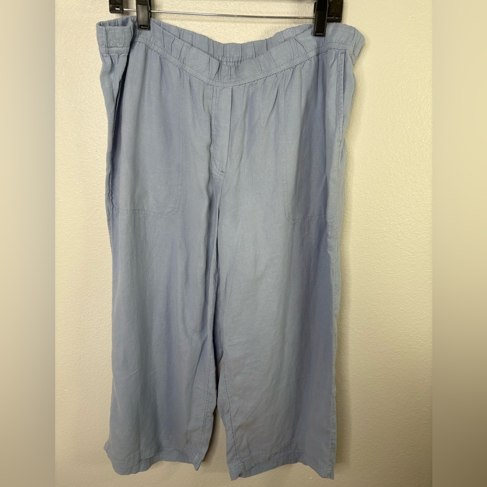 J. Jill Light Blue Cropped Wide-Leg Pants